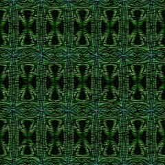 Green shamrock celtic cyber cross noisy pattern