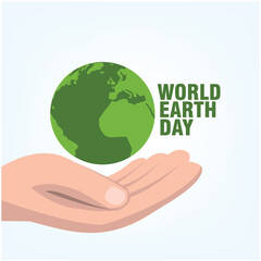 Happy Earth Day Vector. April 22. Holiday concept. Templates for backgrounds, banners, cards, posters with captions, social media stories. simple and elegant design