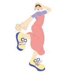 Dancing girls,a passionate young woman