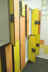 Lockers in a changing room