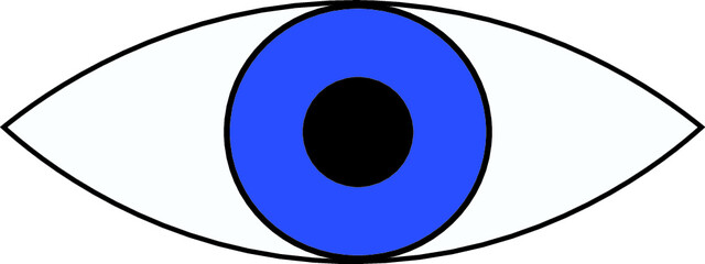 Eye vector illustration with blue design