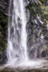 Fels, Wasser, Wasserfall.