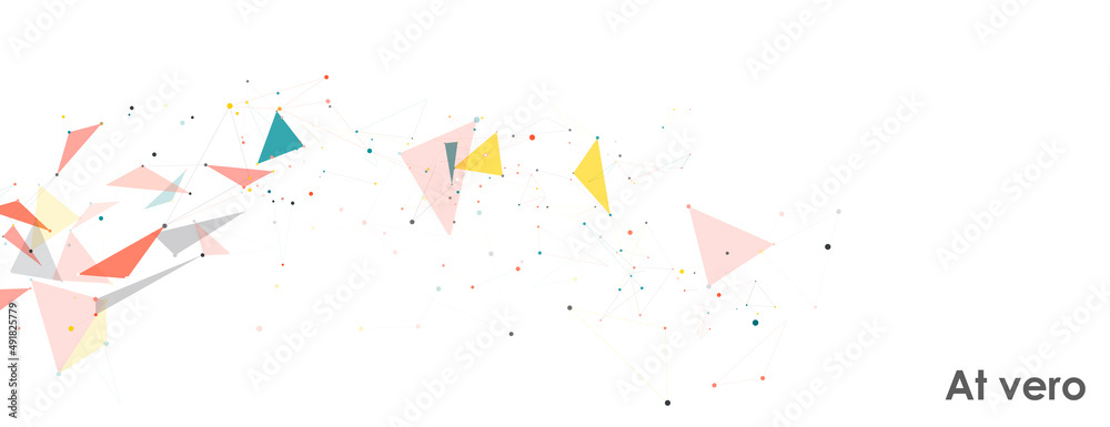 Poster Abstract connection technology. Vector connect polygonal design. Social data community. Digital information concept