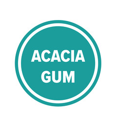 Acacia gum label design, food ingredient sticker