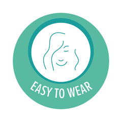 Easy to wear wig label, hair quality sticker