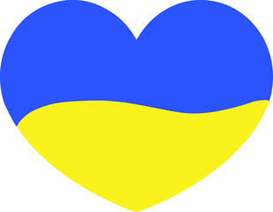 Heart with flag vector Ukrainian heart Ukrainian flag vector decoration for T-shirt cards