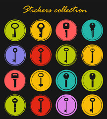 Lock and Key icons set