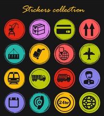 Logistic icons set