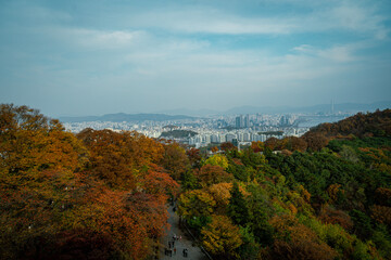 Obraz premium seoul view at autumn