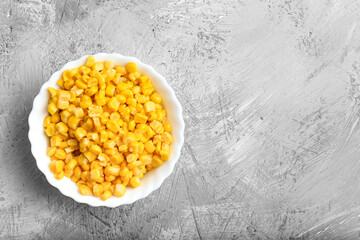 Canned corn, peas, beans