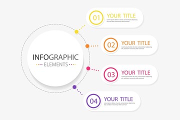 Obraz premium Timeline vector abstract 3d infographic elements with bullet. Business infographics.