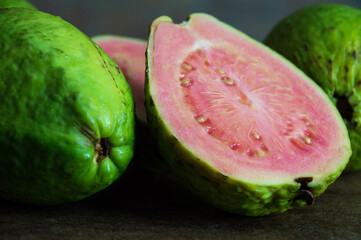 Half of red guava