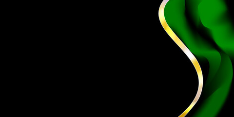Abstract black and green background