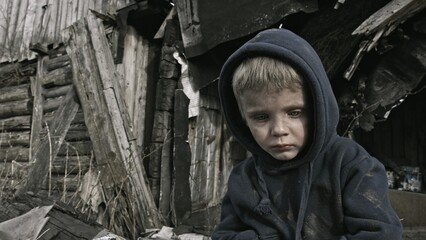  A child is crying in the ruins