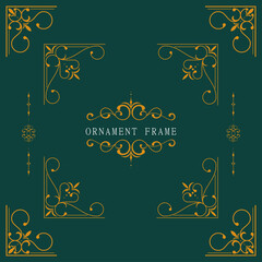 vintage frame ornament vector template