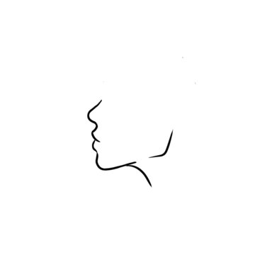 silhouette of a woman jawline jaw