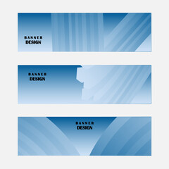 Fototapeta premium Set of blue banner background