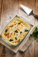white zucchinis parmigiana vegetarian recipe