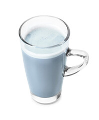 Cup of Charcoal Latte on white background