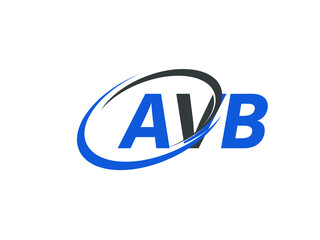AVB letter creative modern elegant swoosh logo design