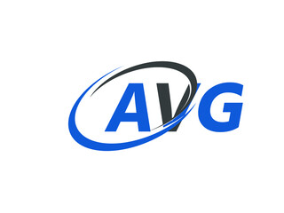 AVG letter creative modern elegant swoosh logo design