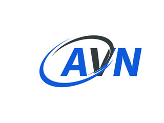 AVN letter creative modern elegant swoosh logo design