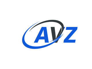 AVZ letter creative modern elegant swoosh logo design