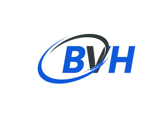 Obraz premium BVH letter creative modern elegant swoosh logo design