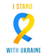 Peace to Ukraine. No war poster Editable vector illustration