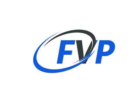 FVP letter creative modern elegant swoosh logo design