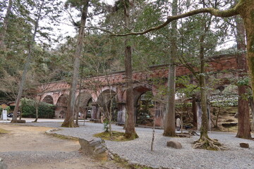 Suirokaku Aqueduct in the precinct of Nanzen-ji Temple in Kyoto City in Japan 日本の京都市の南禅寺境内にある水路閣