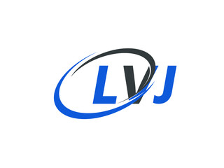 LVJ letter creative modern elegant swoosh logo design