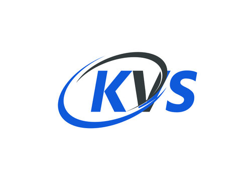 KVS letter creative modern elegant swoosh logo design