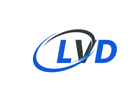 LVD letter creative modern elegant swoosh logo design