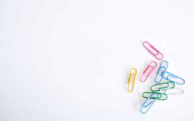 paper clips on white background