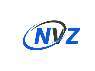 NVZ letter creative modern elegant swoosh logo design