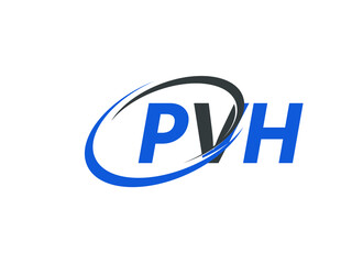 PVH letter creative modern elegant swoosh logo design
