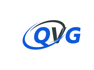 QVG letter creative modern elegant swoosh logo design