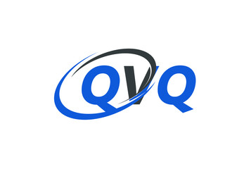 QVQ letter creative modern elegant swoosh logo design