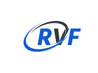 RVF letter creative modern elegant swoosh logo design