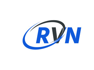 RVN letter creative modern elegant swoosh logo design