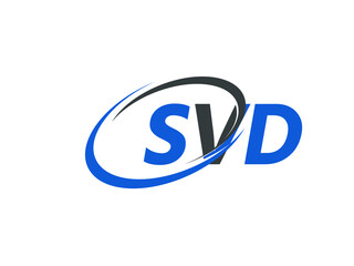 SVD letter creative modern elegant swoosh logo design