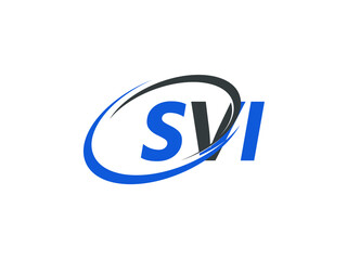 SVI letter creative modern elegant swoosh logo design