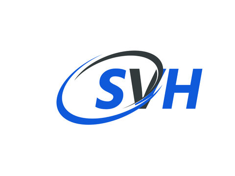 SVH letter creative modern elegant swoosh logo design