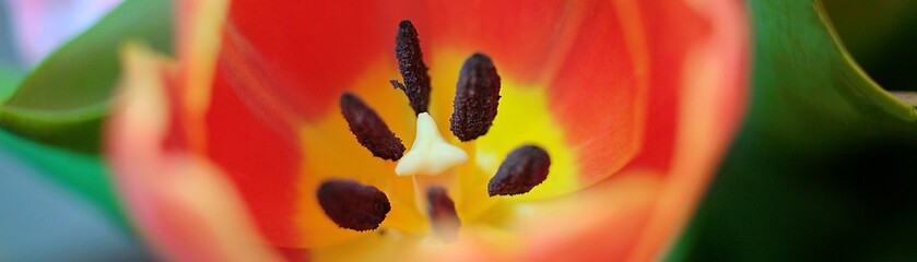 baner wnętrze tulipana czeronego