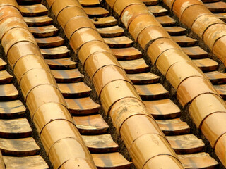 Close up of the beautiful traditional temple roof pattern. Asian style background