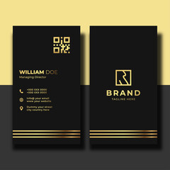 Gold Black Elegant And Minimalist Business Card