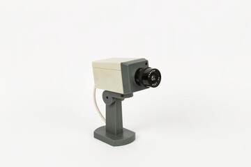 security camera on white background