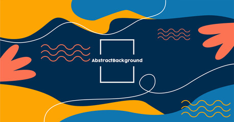 Abstract Background Simple Sea Blue Yellow And Purple Design