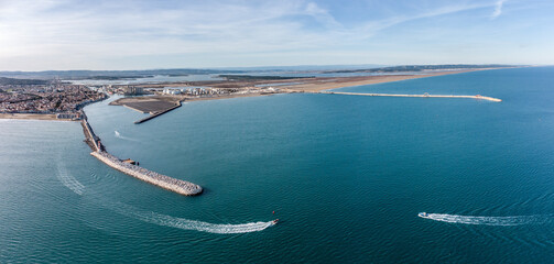 Panorama aérien de Port La Nouvelle